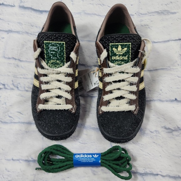 Adidas X Forest Hills BRAIN DEAD MENS SIZE 7.5 Core Black JR7942 Sneakers